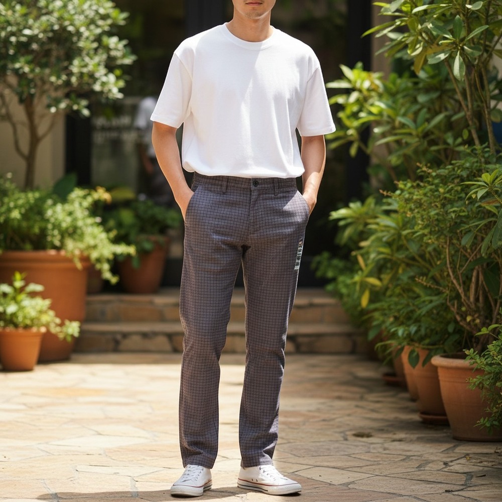 Levi's XX Chino Relaxed Straight Pants Mens 32x30 Brown Houndstooth Cotton NEW